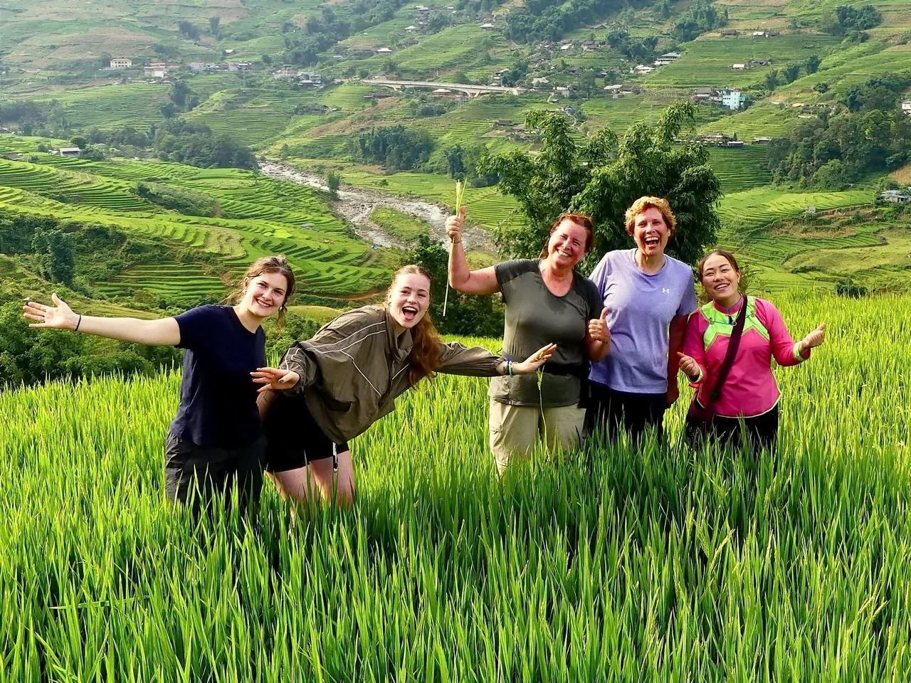 Sapa trekking moment 44 with local guide Nhu