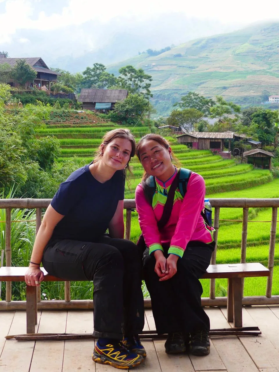 Sapa trekking moment 45 with local guide Nhu